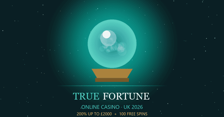 True Fortune online casino promotional graphic.